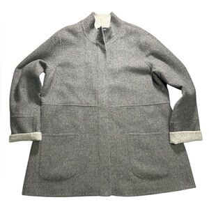 Peruvian Connection Charcoal Pea Coat